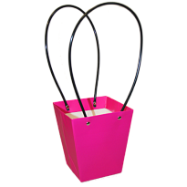 Пакет для цветов 9*13*15см розовый яркий