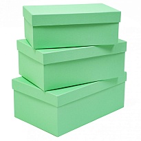 Коробка подарочная Прямоугольник 23,5*15 h9,2см мятный