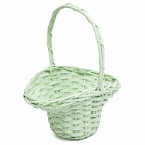 Корзина (ива) d24*h20*hh31см овал салатовый