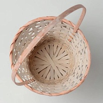 Корзина (бамбук) d21*h10*hh34см круг персиковый