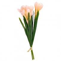 Крокус в букете искусственный h30см персиковый