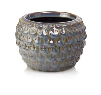 Кашпо Polnix Vintage d17 h13см керамика коричнево-синий