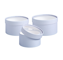 Коробка шляпная с прозрачной крышкой d20*h10см лавандовый