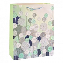 Пакет подарочный 26*32*10см круги акварельные