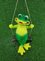 Лягушка на качелях h27см