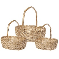 Корзина (ива) d36*26*h14*hh36см овал натуральный