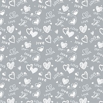 Пленка матовая 58см*10м 65мкр Магия любви серый