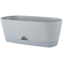 Горшок Amsterdam 25*11,5 h9,5см 1,98л с поддоном пластик утренний туман