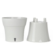 Горшок Дали Софт d22 h20см 5л с вкладкой пластик серый