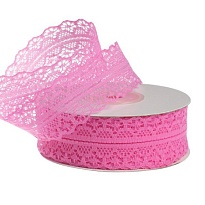 Лента кружево 3см*20ярд розовый