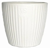 Горшок Эви VipSet d17,5 h15,5см 3л с вкладкой пластик белый