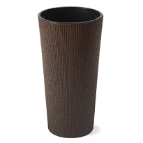 Кашпо Lamela Лилия ECO Джампер d25 h47см 9,5л с вкладкой пластик эспрессо