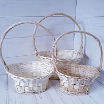 Корзина (ива) d29*h49см овал натуральный