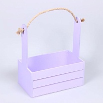 Ящик деревянный для декора 25*15*30см сиреневый