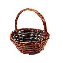 Корзина плетеная (ива) d35*13*36*25см коричневый