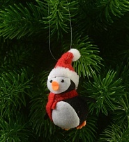 Елочные игрушки Пингвин h8см