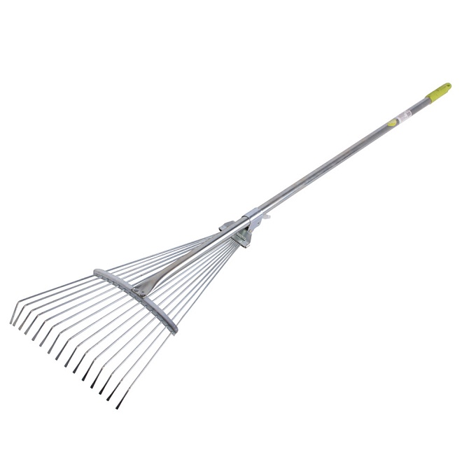 Грабли веерные Listok металлические с алюминиевой ручкой           