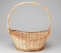 Корзина (ива) d52*h16*hh55cм овал натуральный