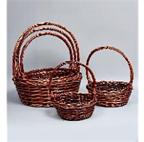 Корзина (ива) d33*36*h11*hh25см овал коричневый