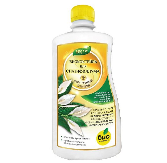 Биококтейль Комнатный Фэншуй для спатифиллума ТМ HAPPY 500мл