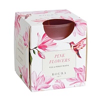 Свеча в стакане Roura 130г аромат Розовые цветы