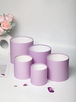 Коробка шляпная без крышки d12*h12см матовый лиловый