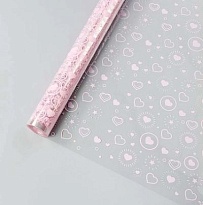 Пленка прозрачная 60см 400г Солана розово-лавандовый