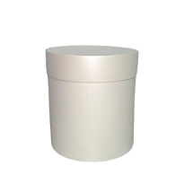 Коробка шляпная с крышкой d15*h15см глянцевый белый