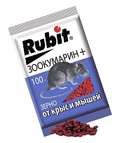 Рубит Зоокумарин+зерно от крыс и мышей 100г