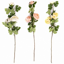 Роза кустовая искусственная 3 головы h72см микс