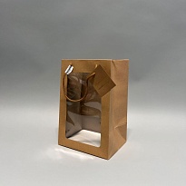 Пакет для цветов  Окно 35*25*15см крафт