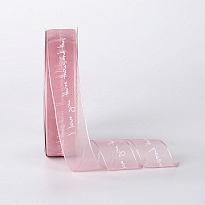 Лента органза 25мм*30ярд Мириада розовый