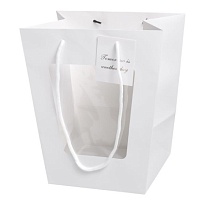 Пакет для цветов  Окно 25*28*18см белый