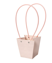 Пакет для цветов 8*12*12см светло-розовый