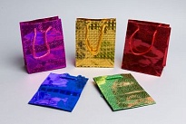 Пакет подарочный 12*15*6см голография