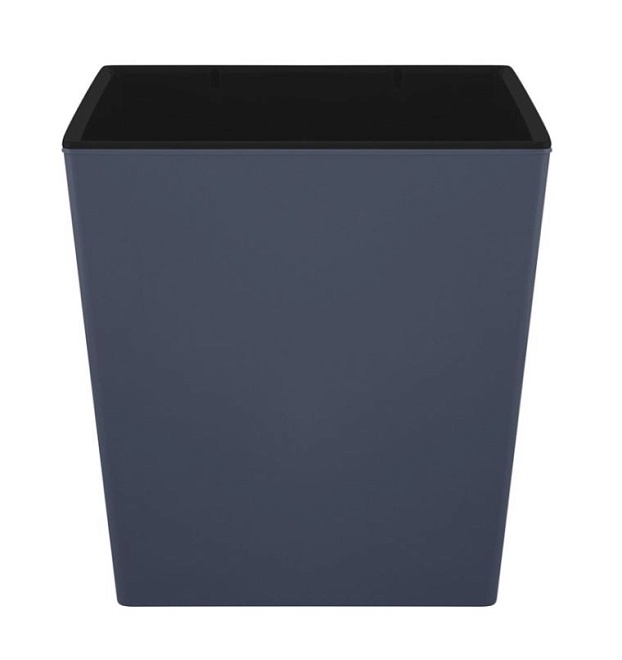 Кашпо London Cube 25*25 h23,8см 11,6л с вкладкой пластик вулканический серый