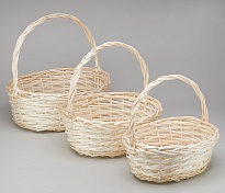 Корзина (ива) d40*32*h15*hh38см овал натуральный