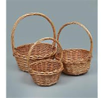 Корзина (ива) d23*h10*hh23см круг медовый