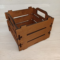 Ящик декоративный Рейка мини 14,8*14*11,5см орех