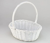 Корзина (ива) d46*35*h15*hh45см овал белый