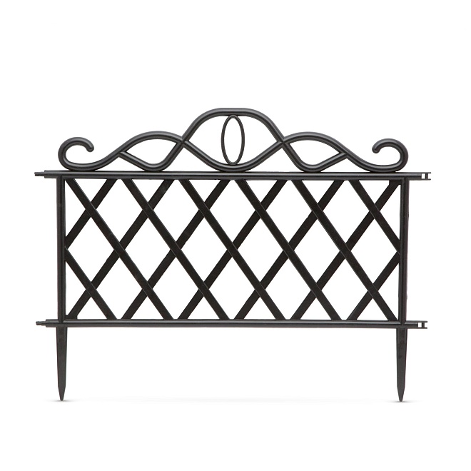 Забор декоративный Listok Версаль 48*h36см пластик черный 