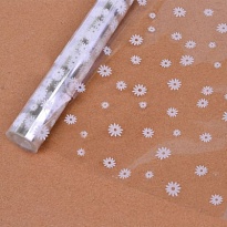 Пленка прозрачная 70см 200гр Маргаритки белый