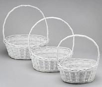 Корзина (ива) d30*24*h14*hh35см овал белый