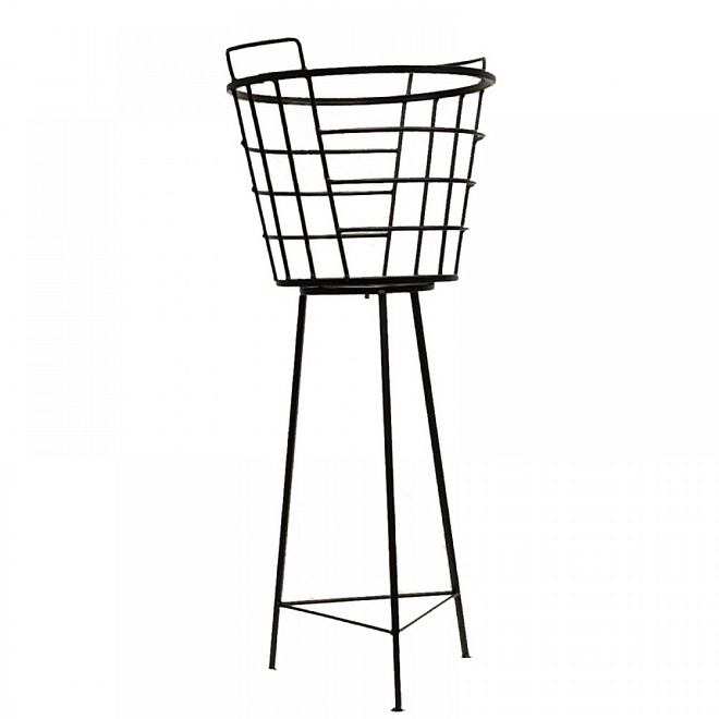 Подставка для цветов ЛОФТ 1яч d24*34 h85см металл черный