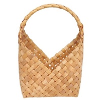Корзина (секвойя) d16*9,*h7,5*hh28см сумка натуральный