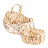 Корзина (ива) d37*h15*hh35см овал натуральный