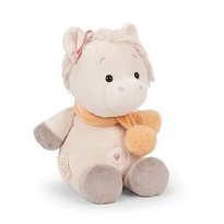 Мягкая игрушка KULT Лошадка Ами с шарфом h20см карамельный