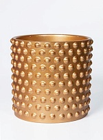 Кашпо Цилиндр Драже d15 h15см 1.8л бетон золотой