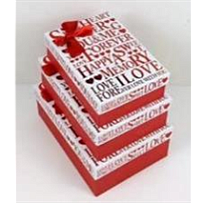 Коробка подарочная Happy 29*21*9,5см белый красный