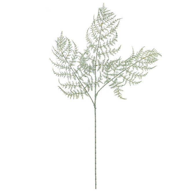 Ветка искусcтвенная c глиттером h80см светло-зеленый